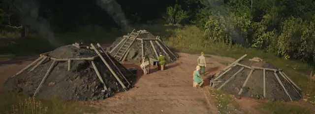 Charcoal kiln in Manor Lords