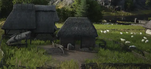 Sheep farm in Manor Lords